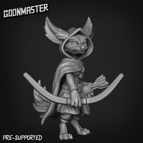 Trible hooded Fox Folk Miniature | B - Tabletop RPG & D&D miniature. Perfect for wargaming & collectors