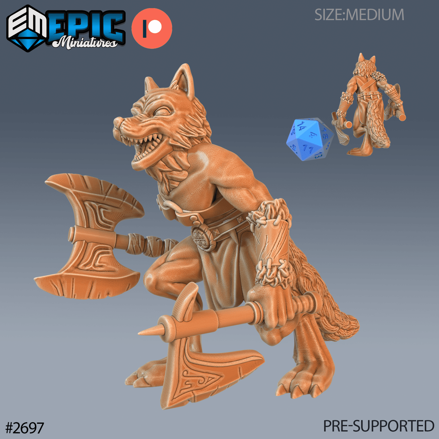 Fox Folk Miniature - C - 28mm