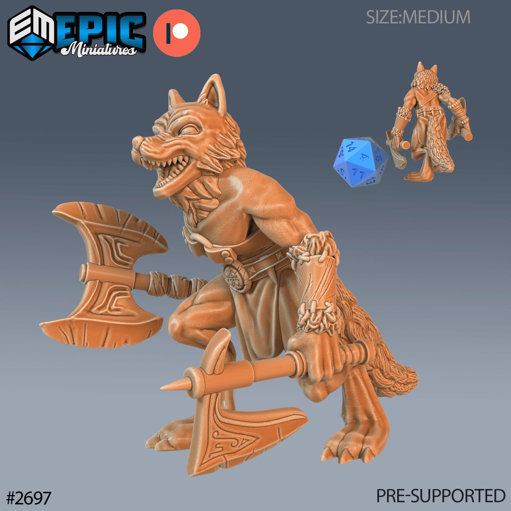 Fox Folk Miniature - C - 28mm