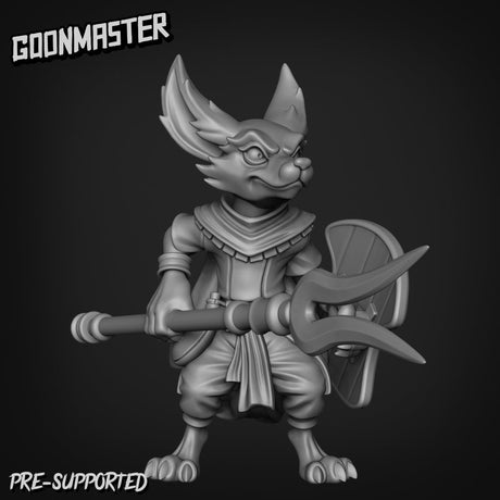 Trible hooded Fox Folk Miniature | C - Tabletop RPG & D&D miniature. Perfect for wargaming & collectors
