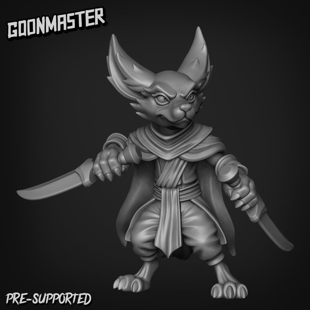 small trible Fox Folk Miniature | E - Tabletop RPG & D&D miniature. Perfect for wargaming & collectors