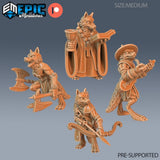 Fox Folk adventure group Miniature | set of 4 - Tabletop RPG & D&D miniature. Perfect for wargaming & collectors