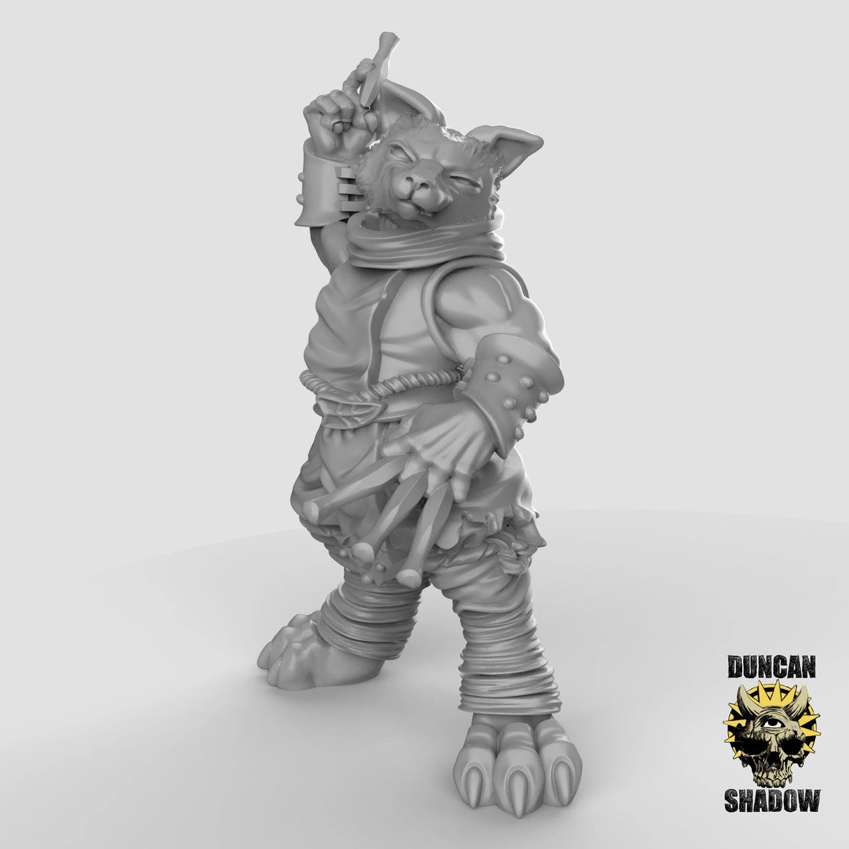 Fox Folk Monk Miniature | A - Tabletop RPG & D&D miniature. Perfect for wargaming & collectors