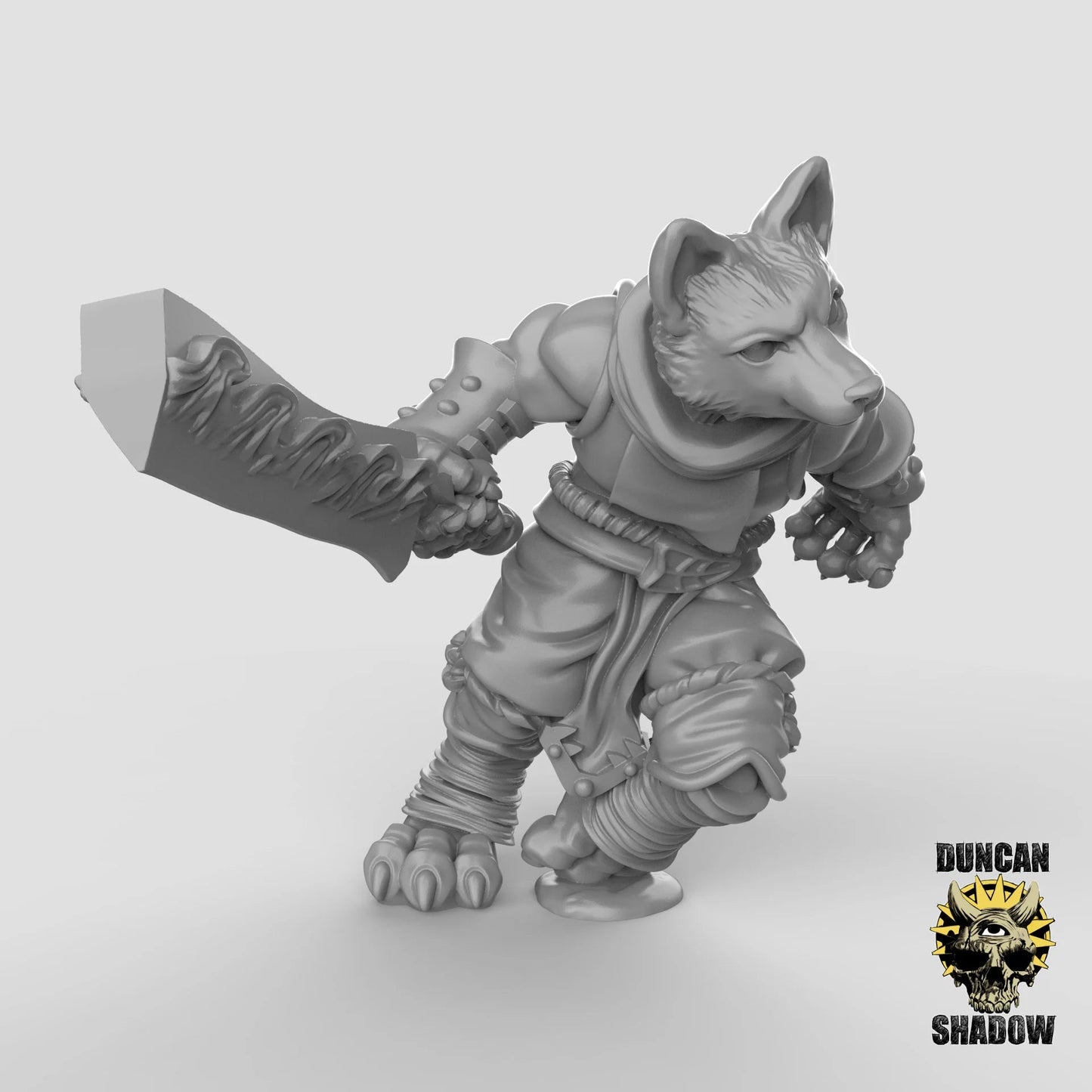 Fox Folk Monk Miniature - B - 32mm