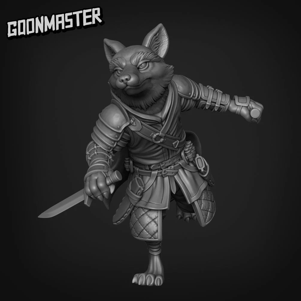 Fox Folk Rogue Miniature - D - 28mm