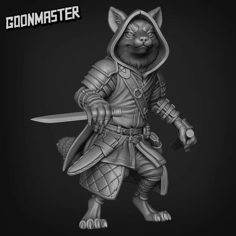 Fox Folk Rogue Miniature | I - Tabletop RPG & D&D miniature. Perfect for wargaming & collectors