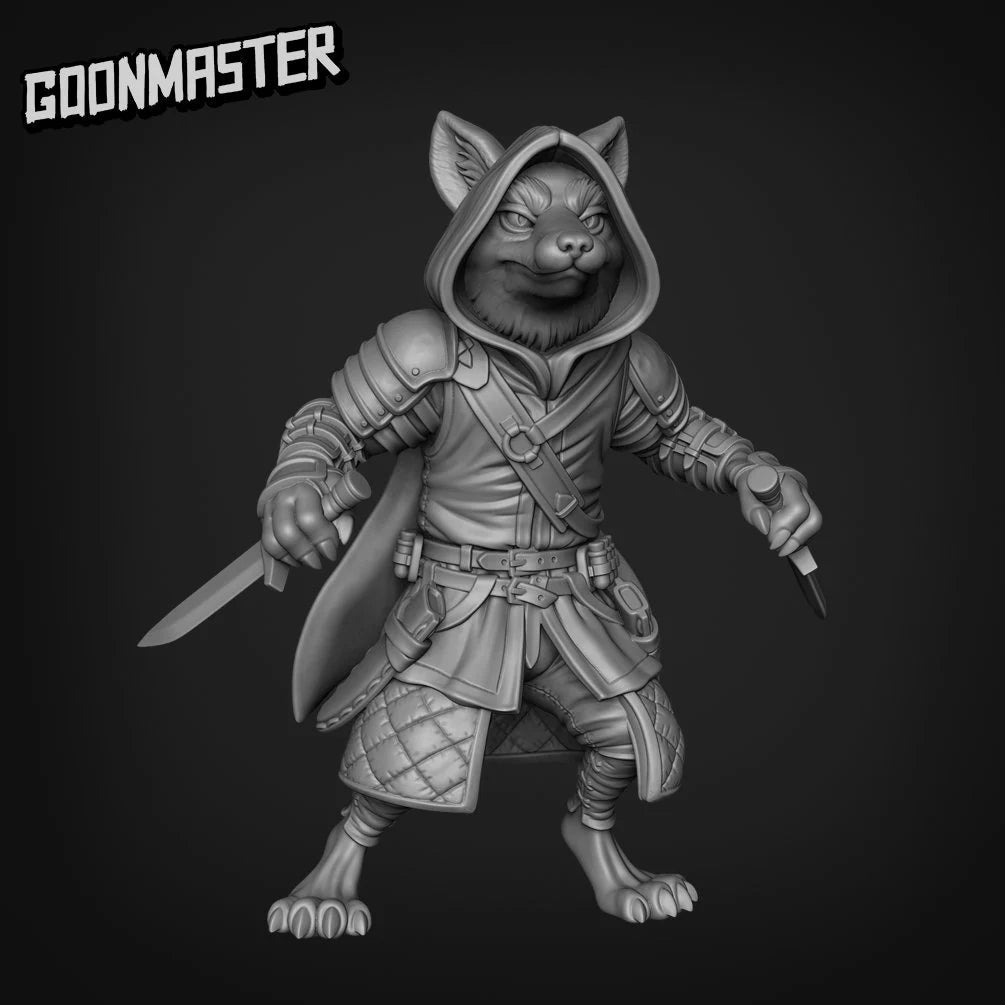 Fox Folk Rogue Miniature - Set of 10 - 28mm