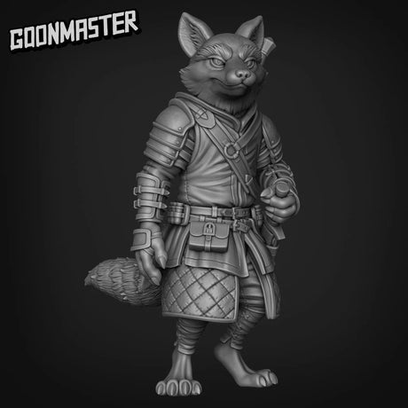 Fox Folk Warrior Miniature | B - Tabletop RPG & D&D miniature. Perfect for wargaming & collectors