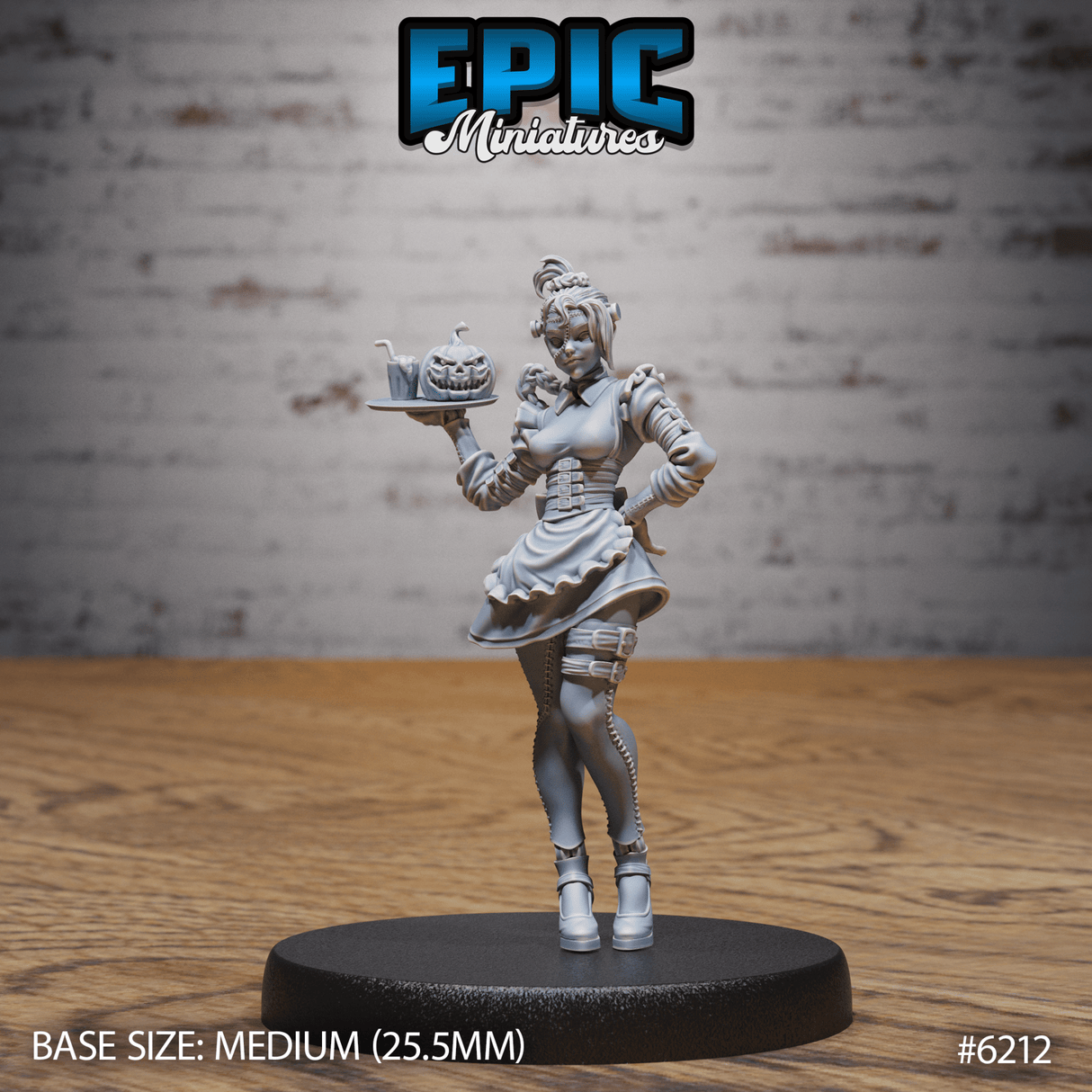 Frankenstein Maid Miniature | C - Tabletop RPG & D&D miniature. Perfect for wargaming & collectors