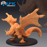 Frog Dragon Miniature | A - Tabletop RPG & D&D miniature. Perfect for wargaming & collectors