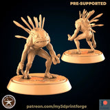 Frog Folk Adventurers Miniature Set | A - Tabletop RPG & D&D miniature. Perfect for wargaming & collectors
