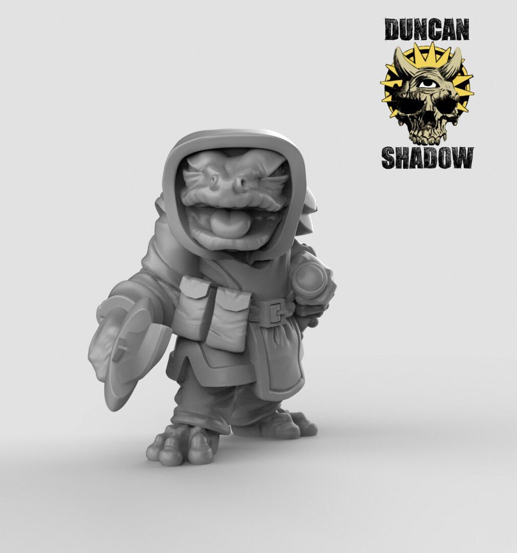 Frog Folk Rogue Assassin Miniature | A - Tabletop RPG & D&D miniature. Perfect for wargaming & collectors