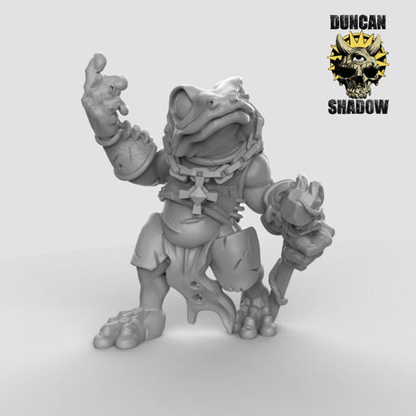 Frog Folk Shaman Miniature | A - Tabletop RPG & D&D miniature. Perfect for wargaming & collectors