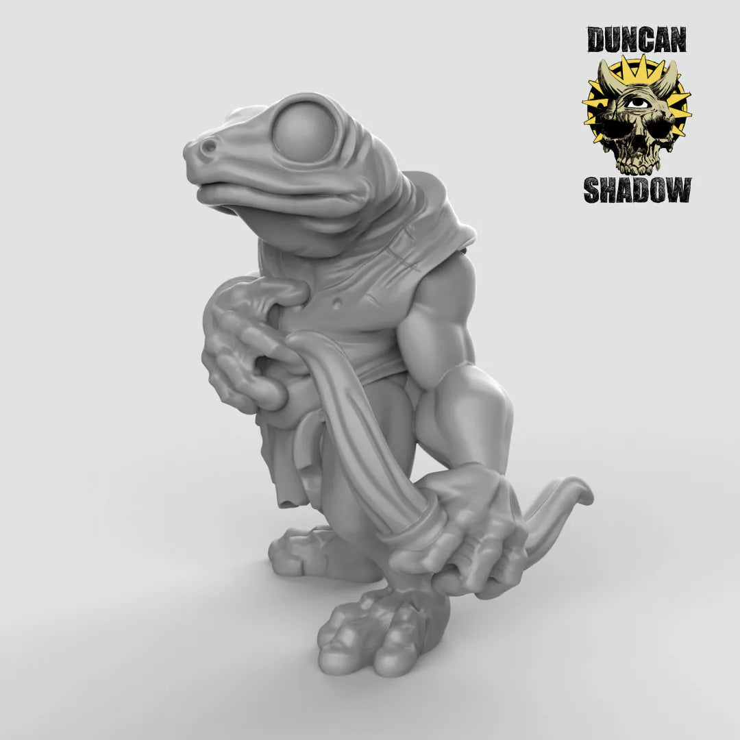 Frog Folk Scout Miniature | A - Tabletop RPG & D&D miniature. Perfect for wargaming & collectors