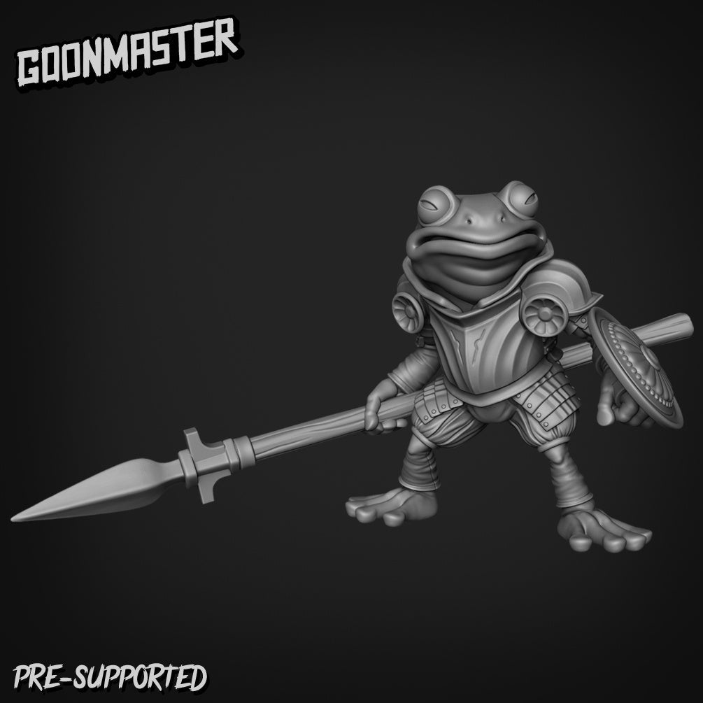 Frog Folk Paladins Miniature | A - Tabletop RPG & D&D miniature. Perfect for wargaming & collectors