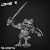 Frog Folk knight Miniature | B - Tabletop RPG & D&D miniature. Perfect for wargaming & collectors