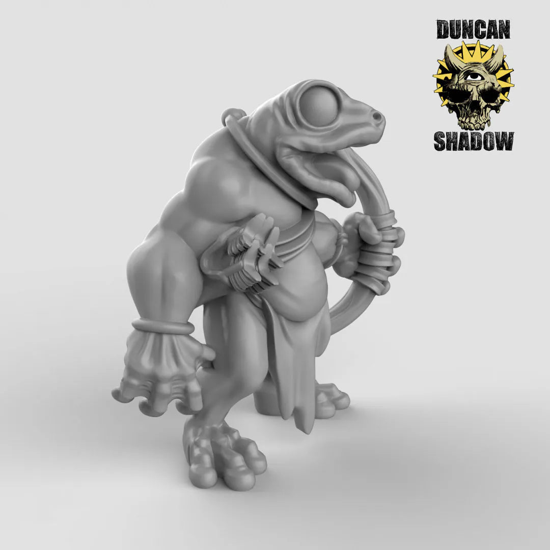 Frog Folk Scout Miniature | B - Tabletop RPG & D&D miniature. Perfect for wargaming & collectors