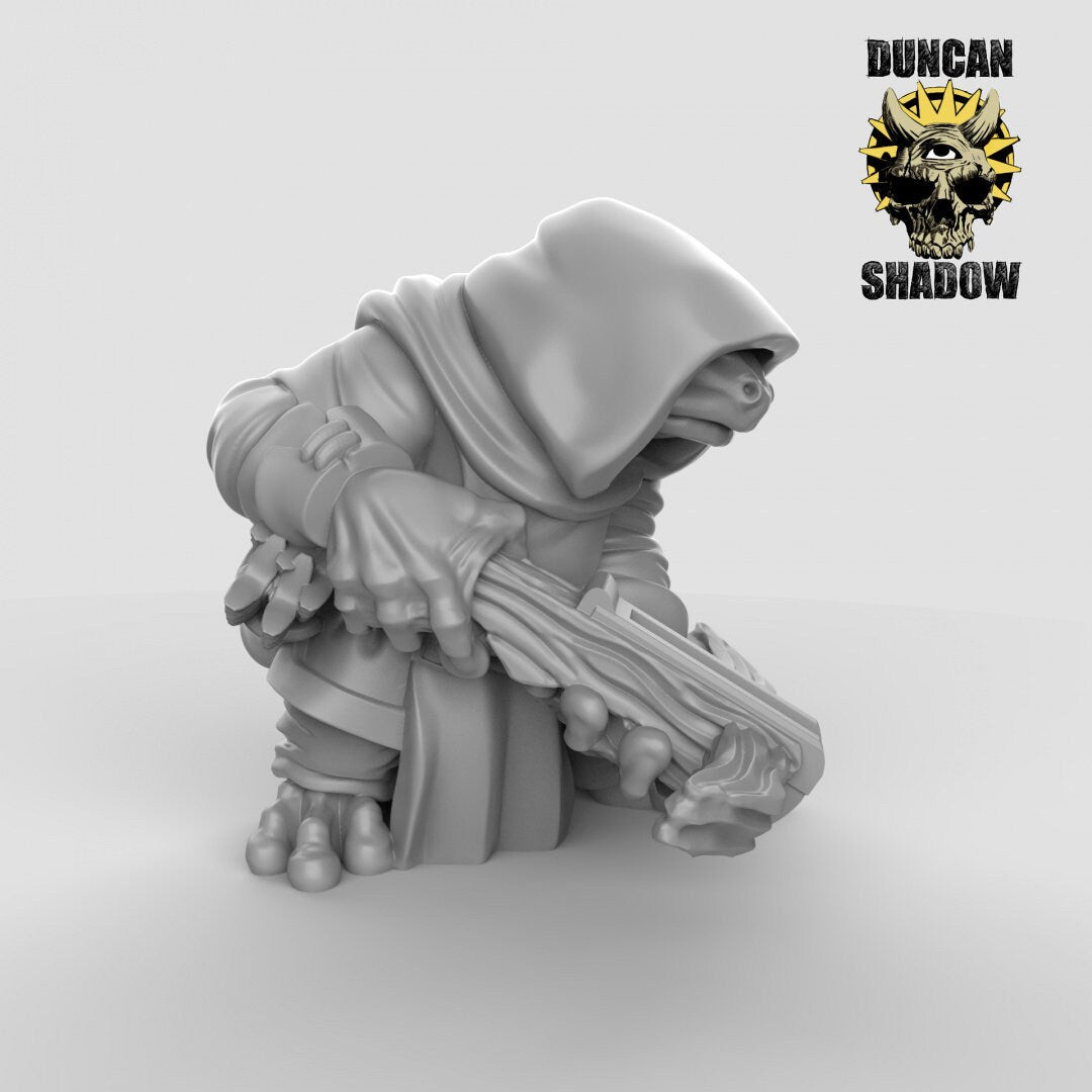 Frog Folk Rogue Assassin Miniature | C - Tabletop RPG & D&D miniature. Perfect for wargaming & collectors