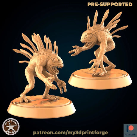 Frog Folk Adventurers Miniature Set | C - Tabletop RPG & D&D miniature. Perfect for wargaming & collectors