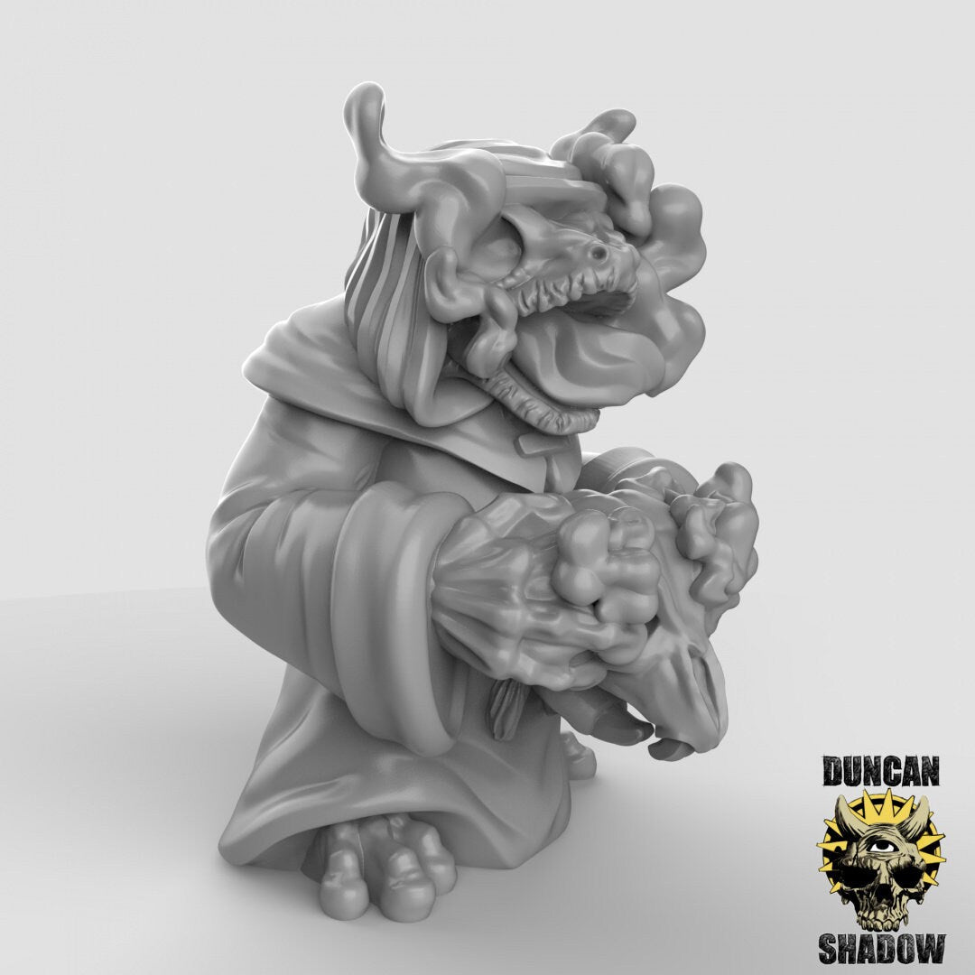 Warlock Frog Folk Miniature | C - Tabletop RPG & D&D miniature. Perfect for wargaming & collectors