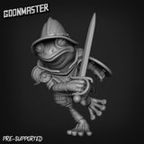 Frog Folk knight Miniature | C - Tabletop RPG & D&D miniature. Perfect for wargaming & collectors