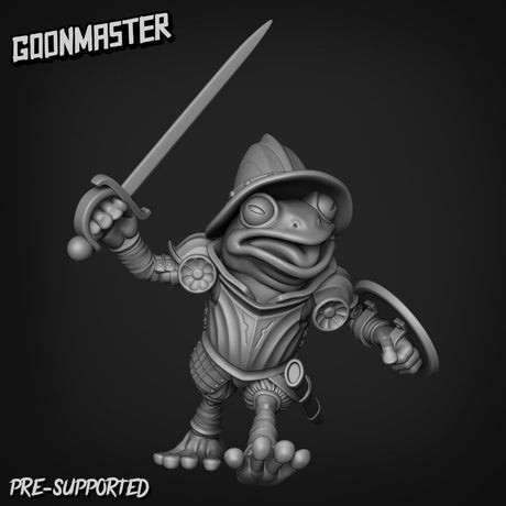 Frog Folk knight Miniature | D - Tabletop RPG & D&D miniature. Perfect for wargaming & collectors
