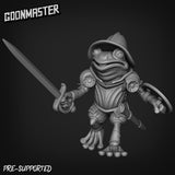 Frog Folk knight Miniature | E - Tabletop RPG & D&D miniature. Perfect for wargaming & collectors