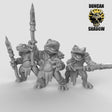 Frog Folk Miniature | Set of 3 - Tabletop RPG & D&D miniature. Perfect for wargaming & collectors