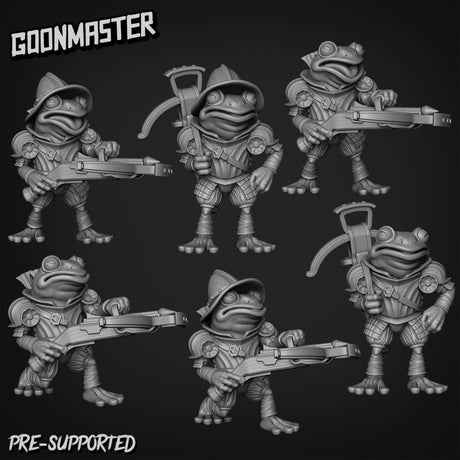 Frog Folk Ranger Miniature | set of 6 - Tabletop RPG & D&D miniature. Perfect for wargaming & collectors