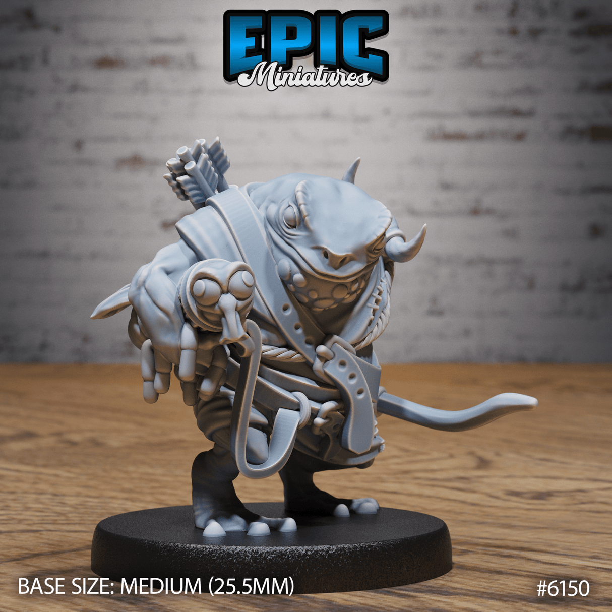 Frog folk town folk Miniature | 6150 - Tabletop RPG & D&D miniature. Perfect for wargaming & collectors