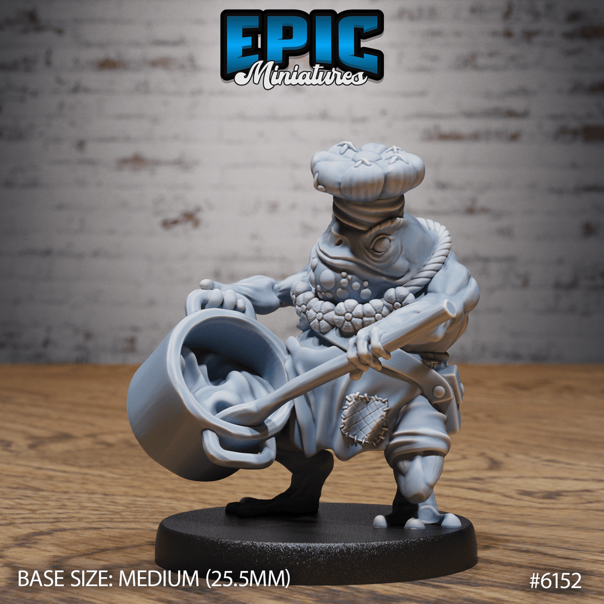 Frog folk town folk Miniature | 6152 - Tabletop RPG & D&D miniature. Perfect for wargaming & collectors