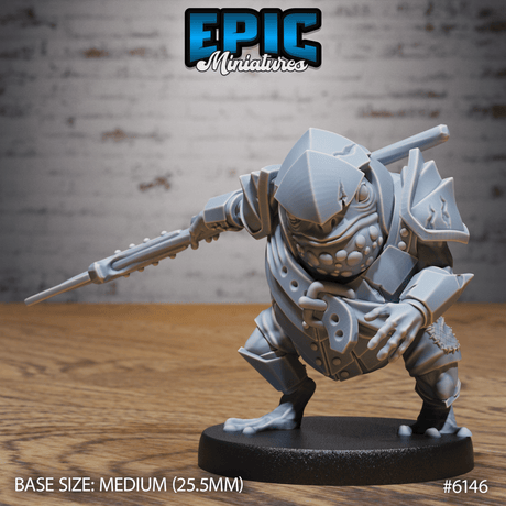 Frog folk Villagers Miniature | 6146 - Tabletop RPG & D&D miniature. Perfect for wargaming & collectors