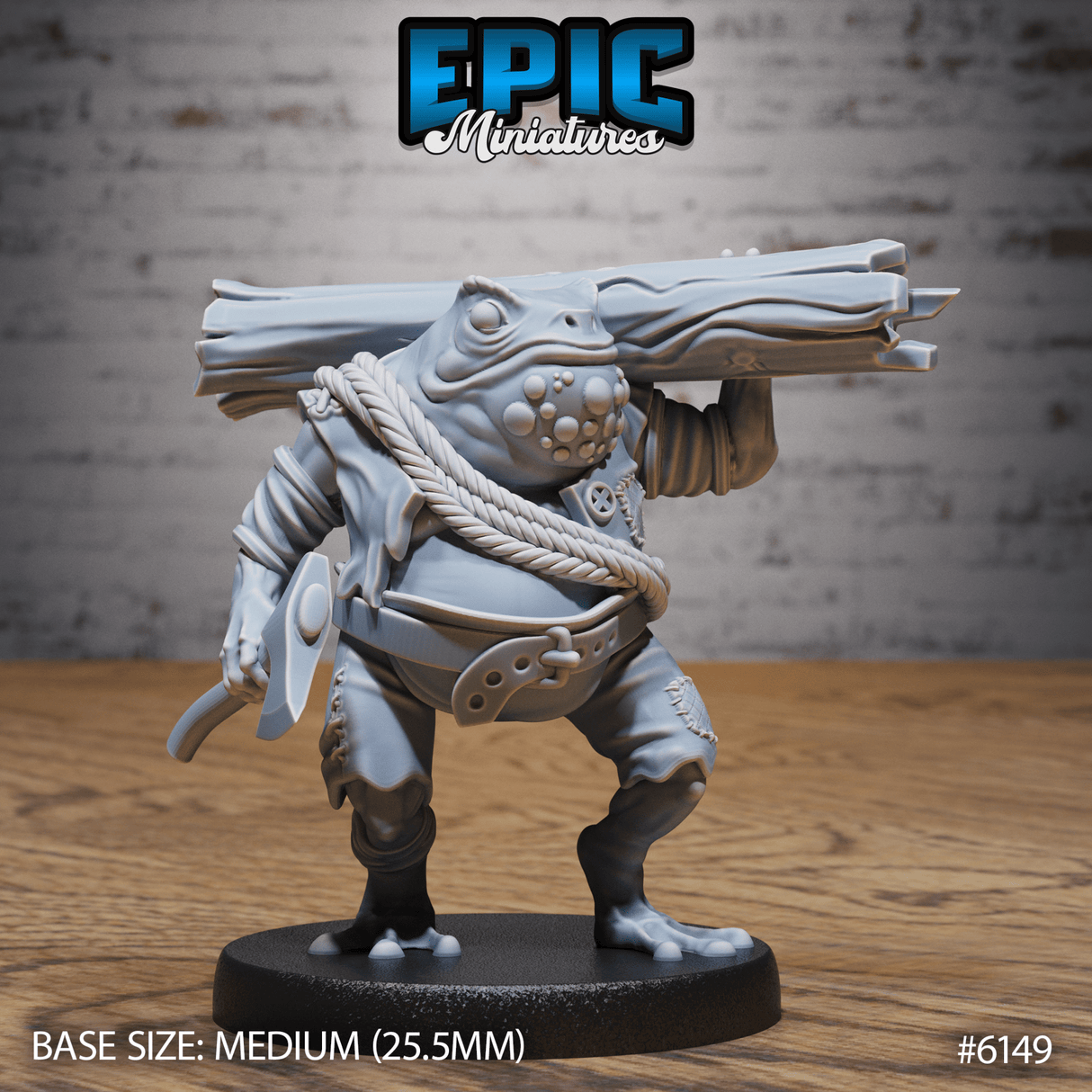 Frog folk Villagers Miniature | 6149 - Tabletop RPG & D&D miniature. Perfect for wargaming & collectors