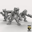 Frog Folk with Bows Miniature | Set of 3 - Tabletop RPG & D&D miniature. Perfect for wargaming & collectors
