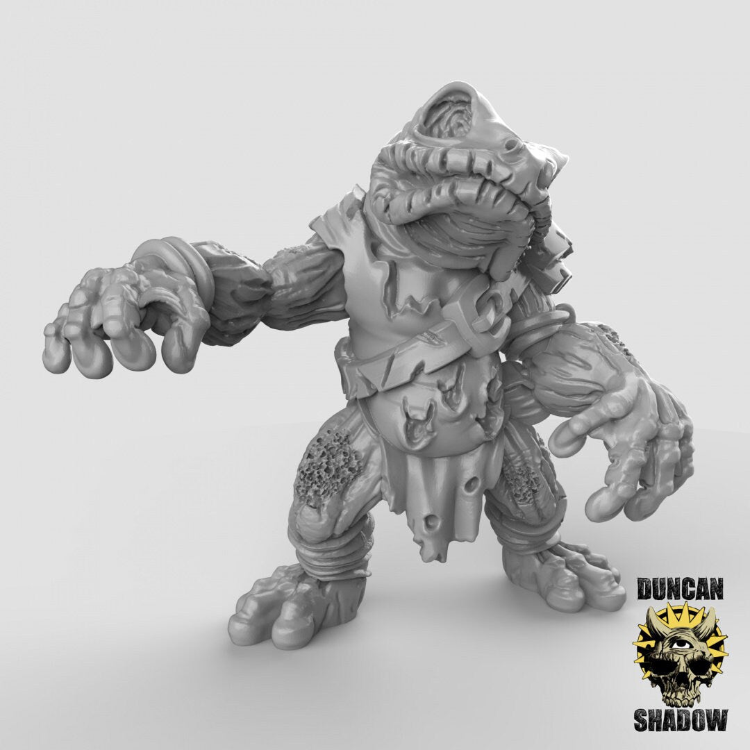 Frog Zombies Miniature - A - 28mm
