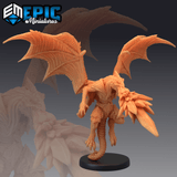 Frost Draconic Demon Miniature | C - Tabletop RPG & D&D miniature. Perfect for wargaming & collectors