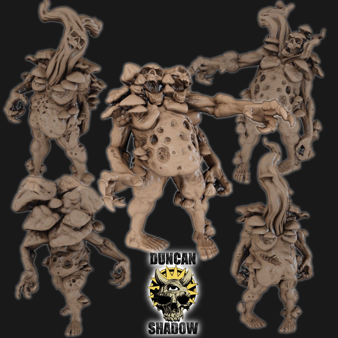 Fungus Zombies Miniature | Set of 5 - Tabletop RPG & D&D miniature. Perfect for wargaming & collectors