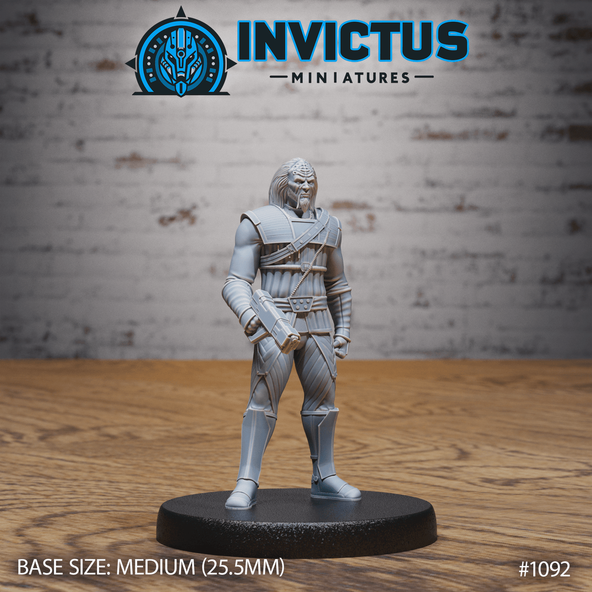 Galactic Lieutenant Miniature | A - Tabletop RPG & D&D miniature. Perfect for wargaming & collectors