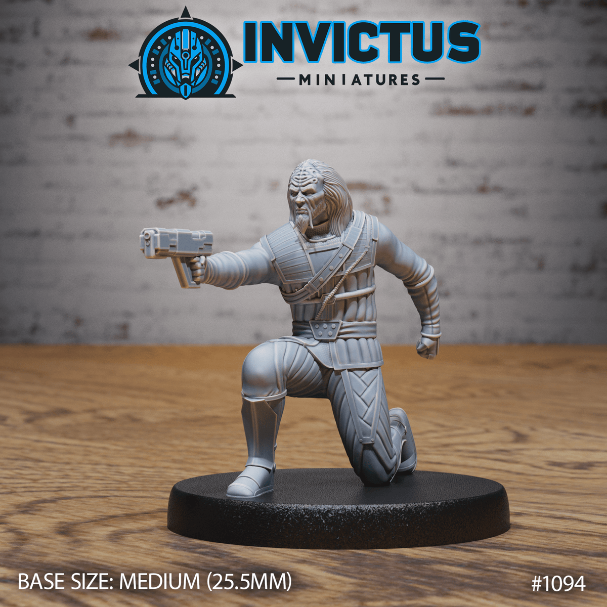 Galactic Lieutenant Miniature | C - Tabletop RPG & D&D miniature. Perfect for wargaming & collectors