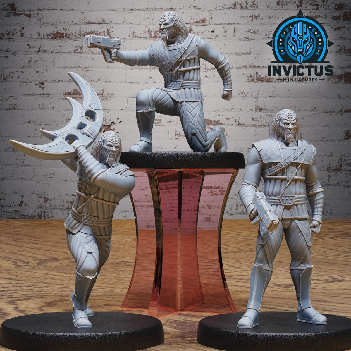 Galactic Lieutenant Miniature | Set of 3 - Tabletop RPG & D&D miniature. Perfect for wargaming & collectors
