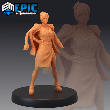 Gangster Lady Miniature | A - Tabletop RPG & D&D miniature. Perfect for wargaming & collectors