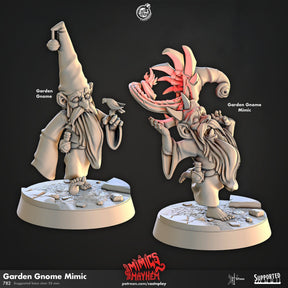 Garden Gnome Mimic Miniature | Garden Gnome - Tabletop RPG & D&D miniature. Perfect for wargaming & collectors