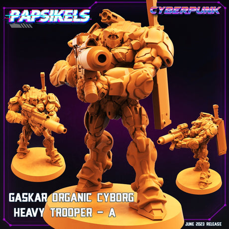 Gaskar Organic Cyborg Miniature | Trooper 1 - Tabletop RPG & D&D miniature. Perfect for wargaming & collectors
