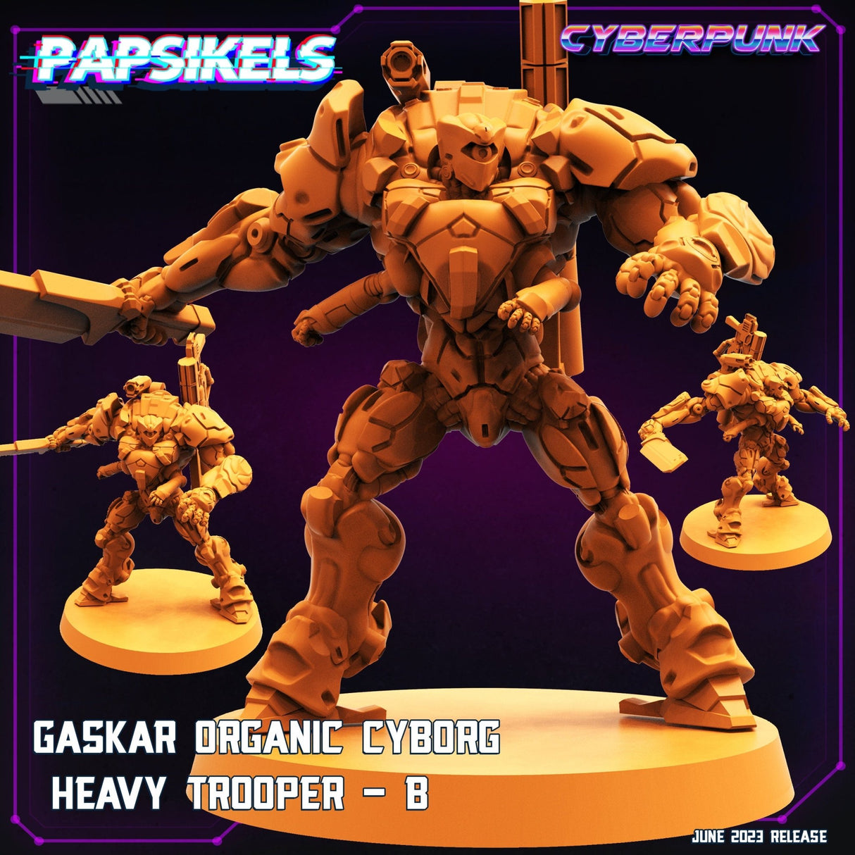 Gaskar Organic Cyborg Miniature | Trooper 2 - Tabletop RPG & D&D miniature. Perfect for wargaming & collectors