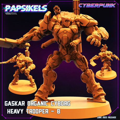 Gaskar Organic Cyborg Miniature | Trooper 2 - Tabletop RPG & D&D miniature. Perfect for wargaming & collectors
