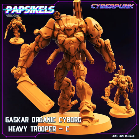 Gaskar Organic Cyborg Miniature | Trooper 3 - Tabletop RPG & D&D miniature. Perfect for wargaming & collectors