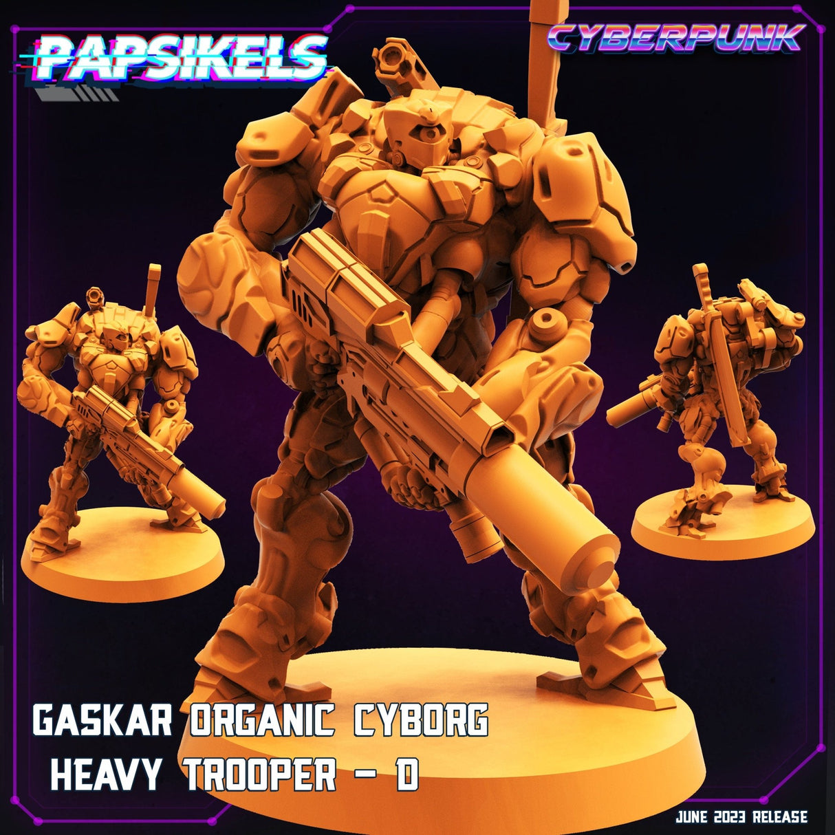 Gaskar Organic Cyborg Miniature | Trooper 4 - Tabletop RPG & D&D miniature. Perfect for wargaming & collectors
