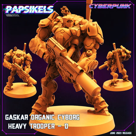 Gaskar Organic Cyborg Miniature | Trooper 4 - Tabletop RPG & D&D miniature. Perfect for wargaming & collectors