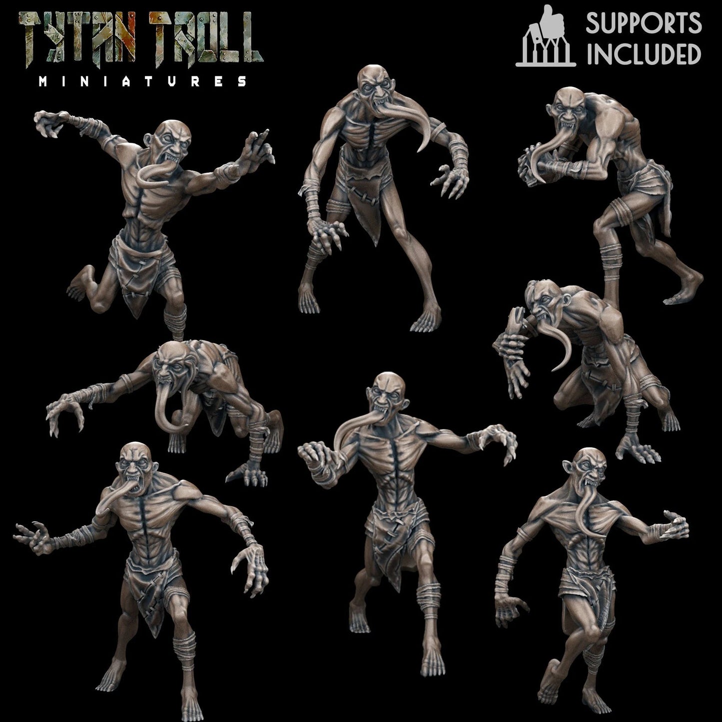 Ghast Bundle Miniature - set of 8 - 32mm