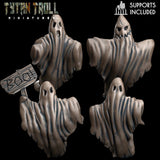 Ghost Bundle Miniature | Set of 4 - Tabletop RPG & D&D miniature. Perfect for wargaming & collectors